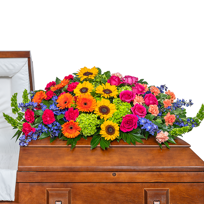Forever Blooming Bright Casket Spray